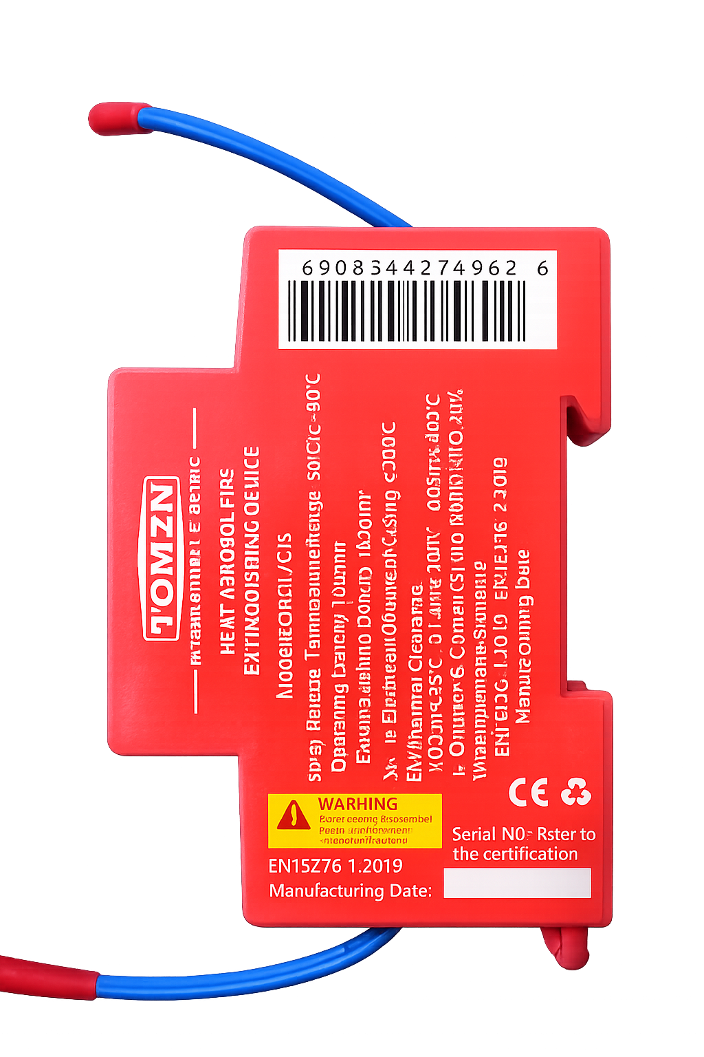 Tomzn Fire Extinguishing Device Din rail for Distribution box | Automatic Electrical Fire Suppression System