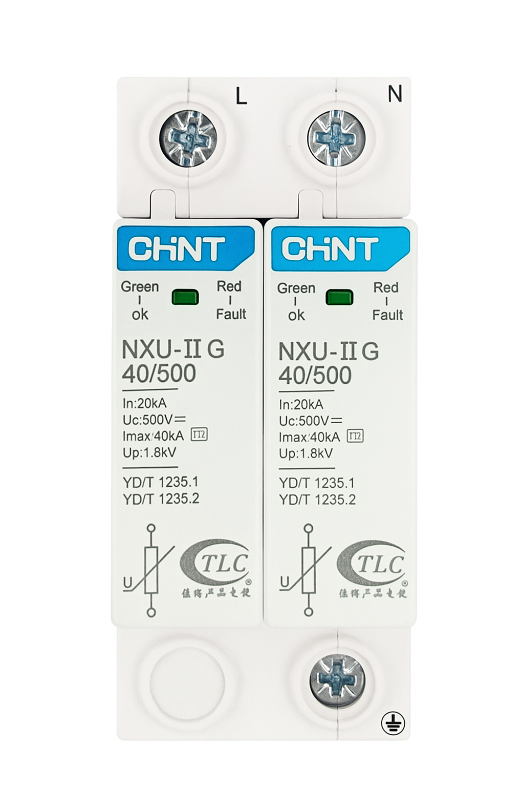 CHINT NXU-IIG 40/500 2P 500V DC Surge Protection Device (SPD)