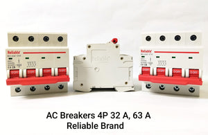 4P 32A, 63A AC, Reliable Breaker MCB, C type, 230/400V~ 50HZ/60HZ Miniature Circuit Breaker By Reliable Electric
