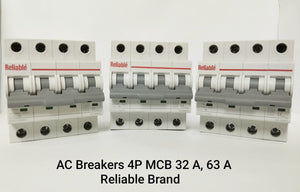 4P 32A AC, Reliable Breaker MCB, C type, 230/400V~ 50HZ/60HZ Miniature Circuit Breaker By Reliable Electric