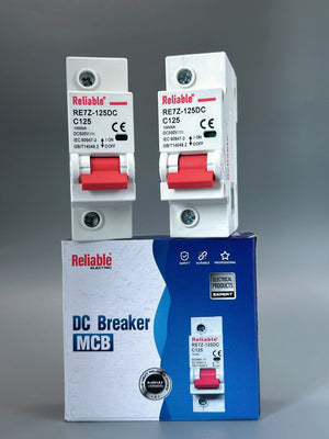 1P DC 125A MCB 500V, Direct Current Breaker Reliable Miniature Circuit Breaker For Solar PV System By Reliable Electric