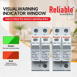 Reliable SPD DC 500V 600V 800V 1000V 20KA~40KA House Surge Protector Protective Low-voltage Arrester Device By Reliable Elect