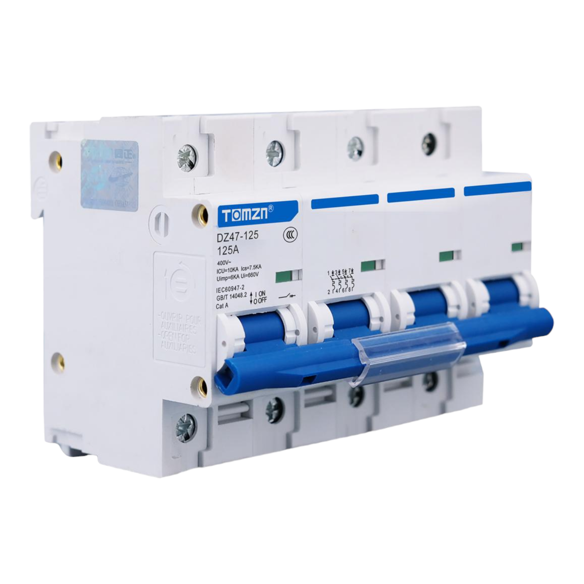 Tomzn 4 Pole 63A AC MCB Circuit Breaker