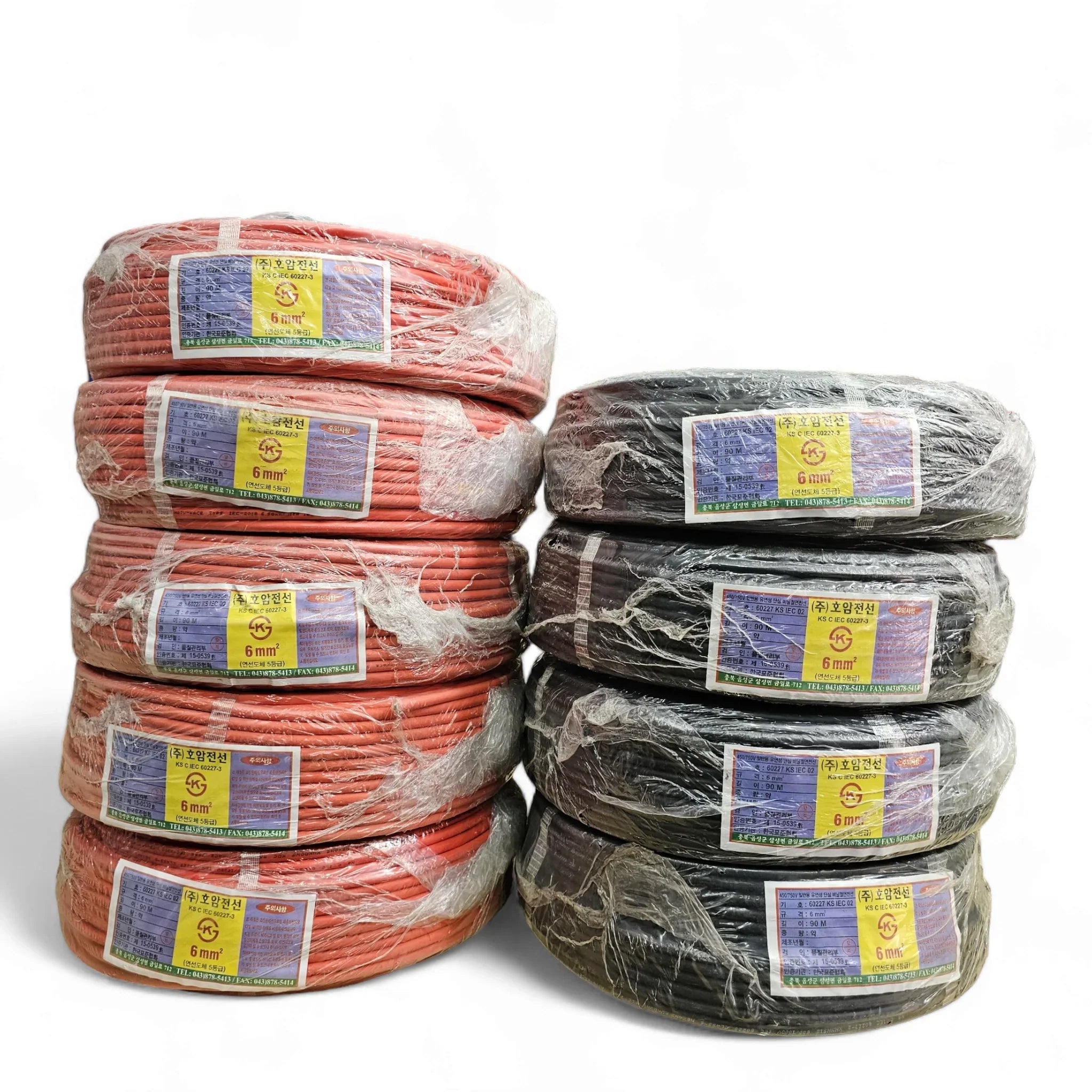 JVCO 6mm Copper Tin Coated Double PVC single core Cable Coil Premium Quality 90 yards