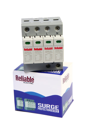 AC SPD 4P, 3P+N 10KA, 20KA, 40KA,60KA upto 440V, Reliable, House Surge Protector, Protective Low-voltage Arrester Device By R