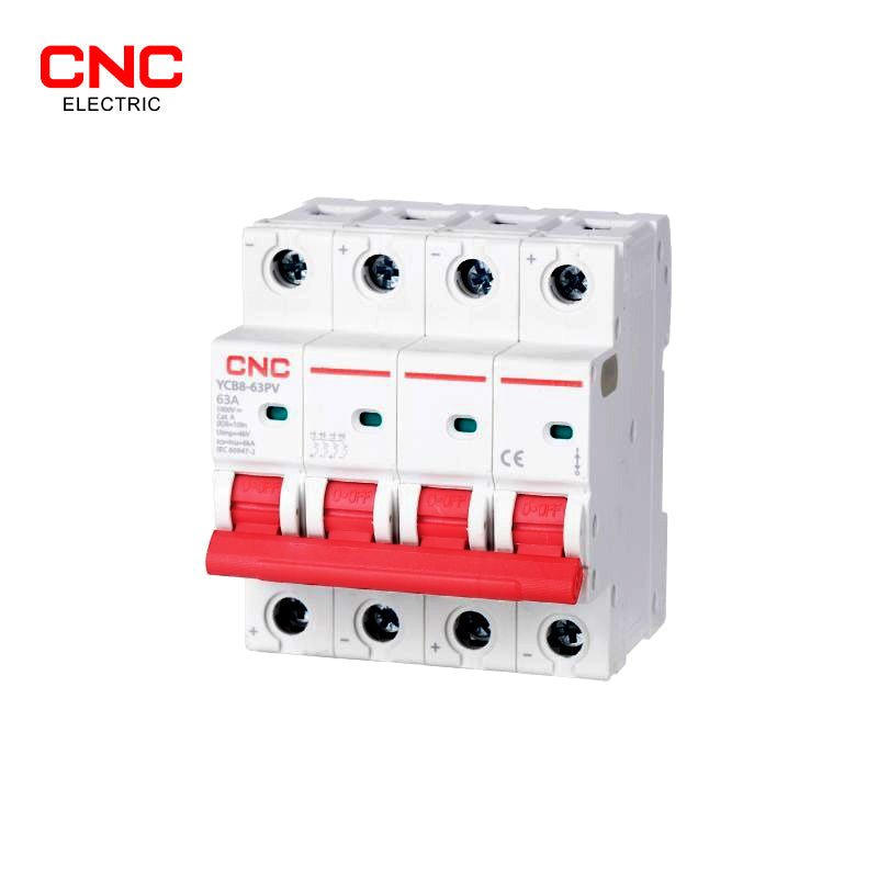 CNC YCB8-63PV 63A 4P DC 1000V MCB Photovoltaic Circuit Breaker