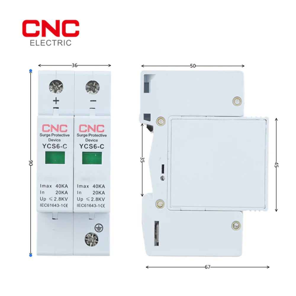 CNC YCS6-C 2P DC SPD House Surge Protector