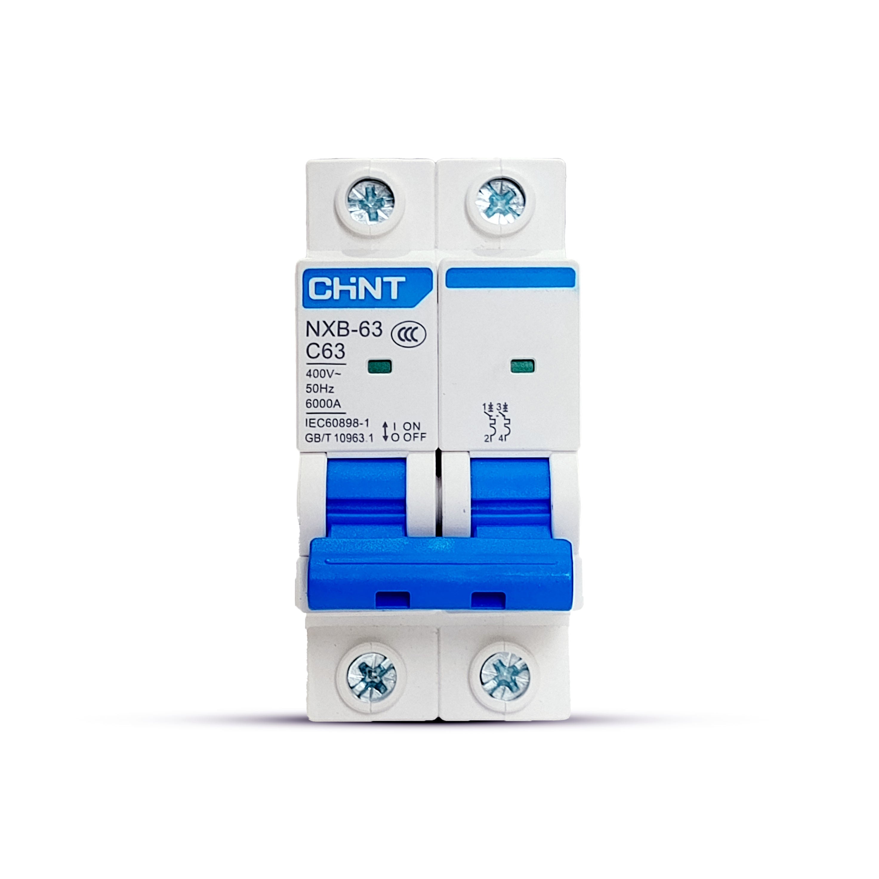 CHINT NXB-63 2P AC 400V 63A Miniature Circuit Breaker (MCB)