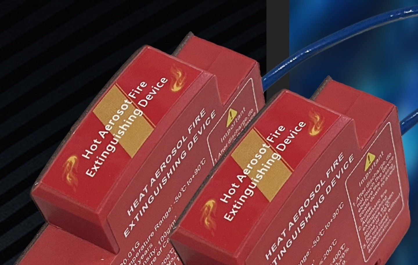 OUMIK Fire Extinguishing Device Din rail for Distribution box | Automatic Electrical Fire Suppression System