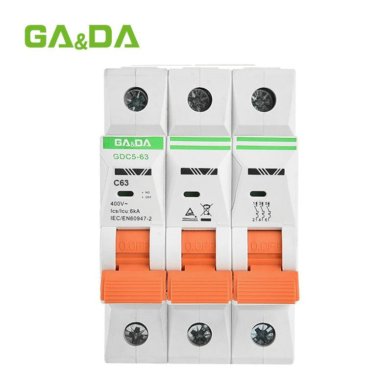GA&DA GDC5-63 3P AC MCB Circuit Breaker – Durable 400V AC Circuit Breaker For Electrical Protection