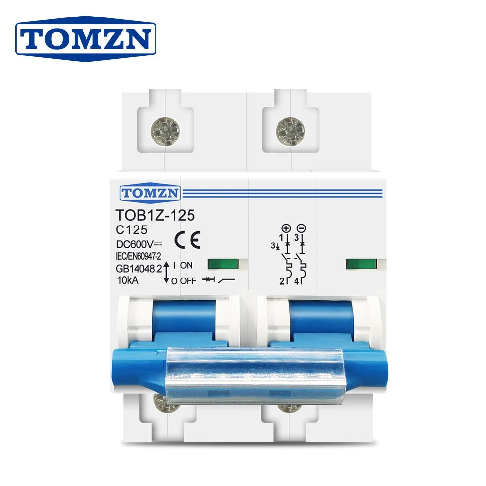 Tomzn 2P DC MCB Circuit Breaker 125A/100A