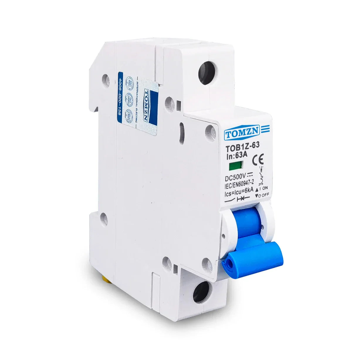 Tomzn 1P DC MCB Mini Circuit breaker C type 500V DC