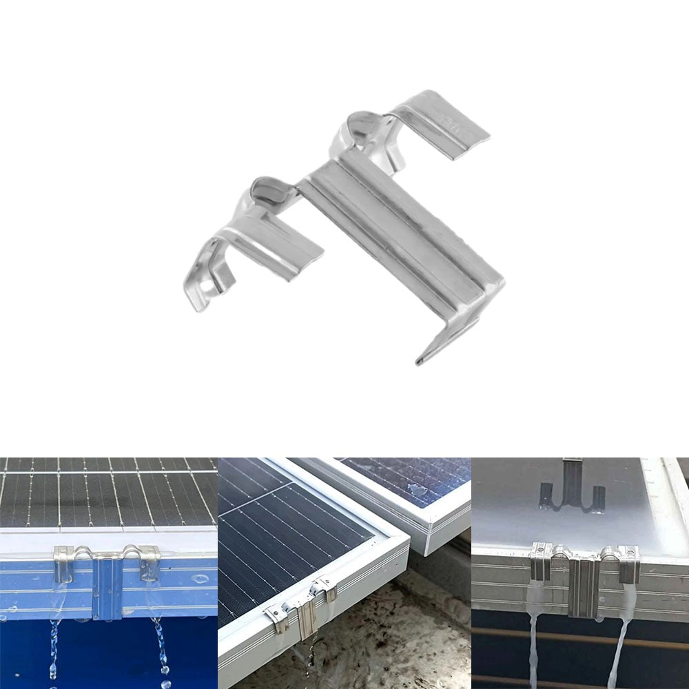 Solar Panel Water Drain Clips PV Module Stainless Steel Water Drain Cleaning Clip