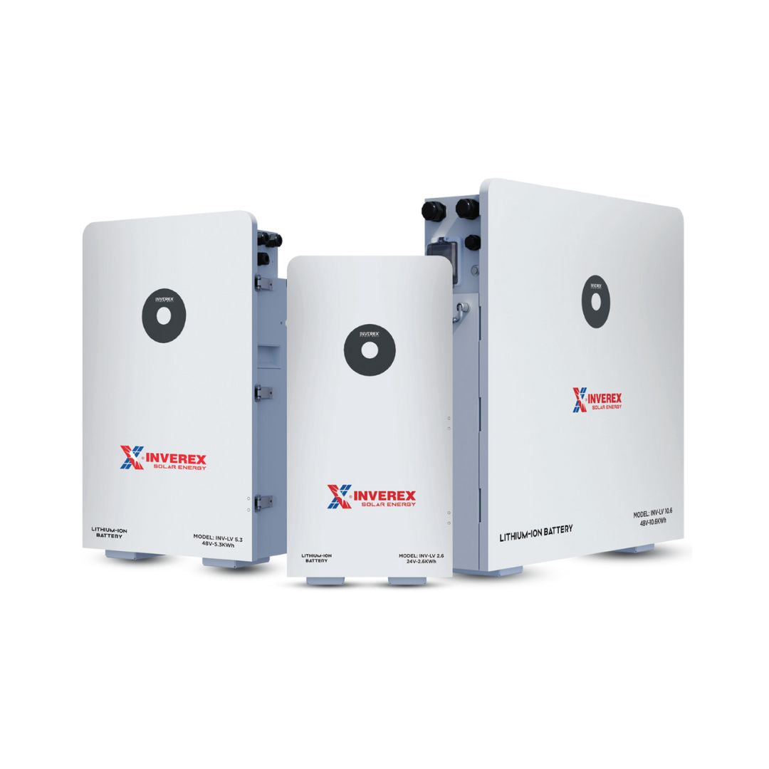 Inverex INV-LV10.6 51.2v 208Ah Lithium-Ion Battery – 10.6kWh - IP65 - Smart BMS