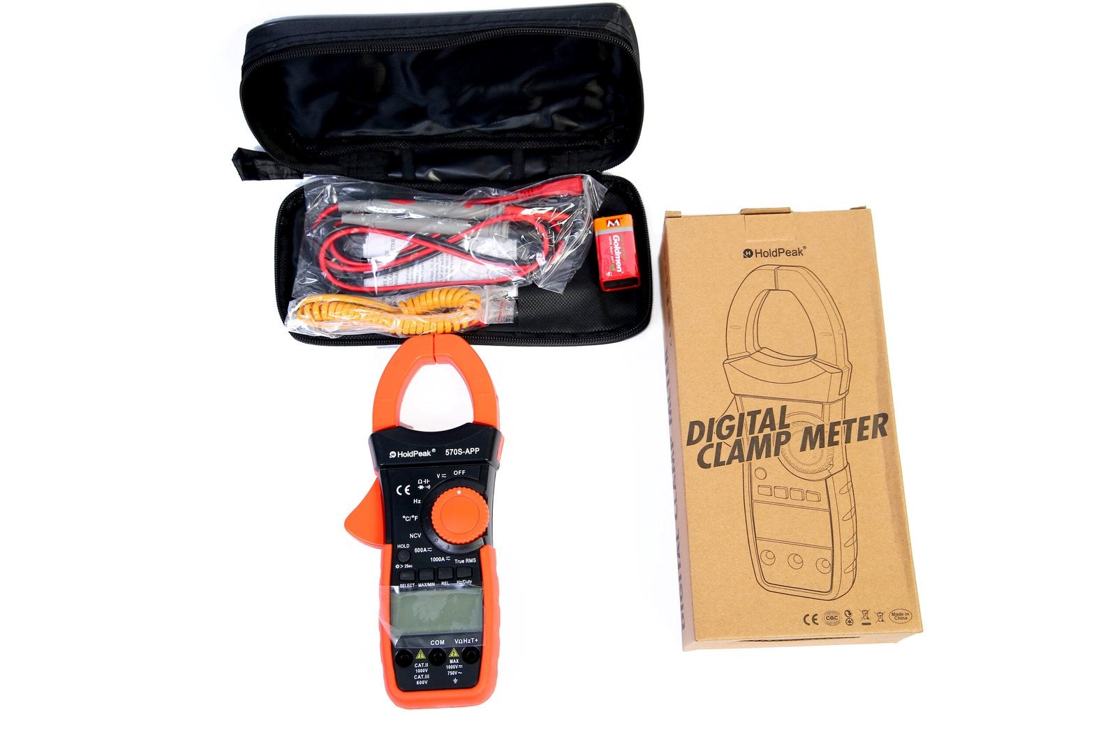 1000V DC Clamp Meter, True RMS Digital Clamp Meter AC and DC Current 1000A, 1000V,Backlight,Flashlight Multimetro Tester,Hold Peck