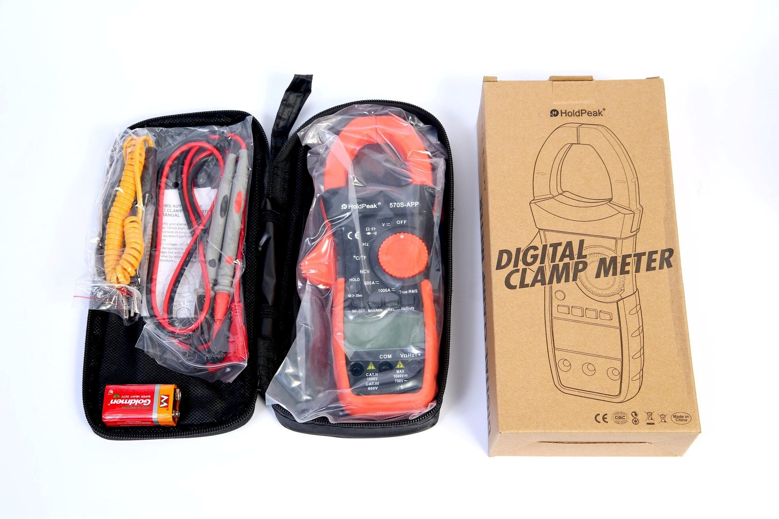 1000V DC Clamp Meter, True RMS Digital Clamp Meter AC and DC Current 1000A, 1000V,Backlight,Flashlight Multimetro Tester,Hold Peck