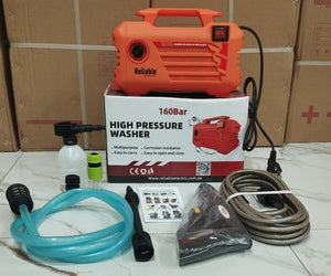 High Pressure Washer, Small, 160Bar, Flower Foam Gun/ Spray Gun, For Cleaning of Solar Panels, Cars, Bikes, Plants and Multi 