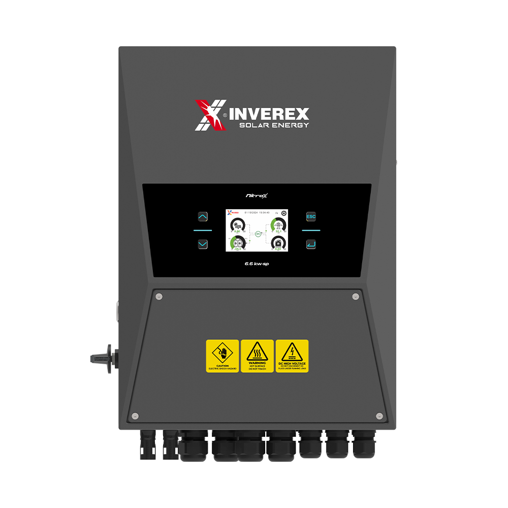 Inverex Nitrox 6.6kW Hybrid Solar Inverter – 48V | Single Phase | 13,200W PV Input | IP65 Rated