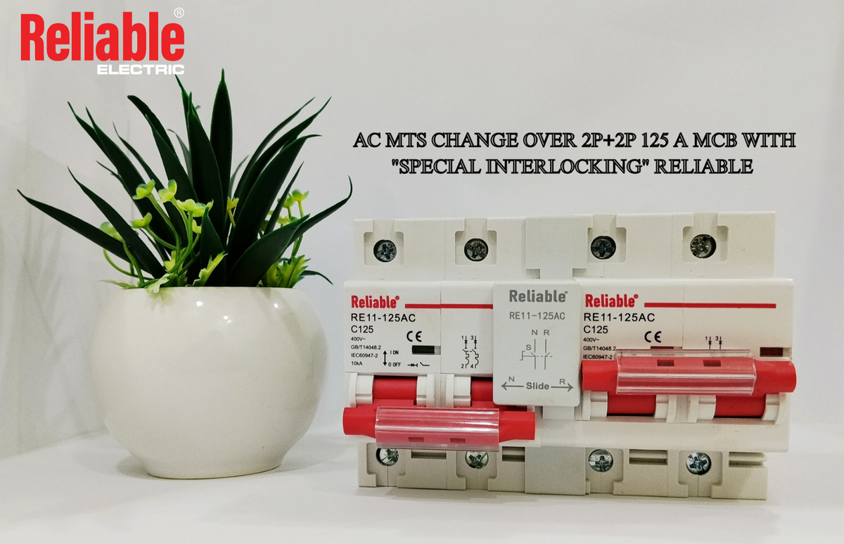 2P+2P MTS Special Interlocking 125A Reliable, Dual Power Manual Transfer switch, 2P 125A AC Change Over Breaker Type, Isolati