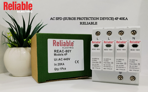 AC SPD 4P, 3P+N 10KA, 20KA, 40KA,60KA upto 440V, Reliable, House Surge Protector, Protective Low-voltage Arrester Device By R