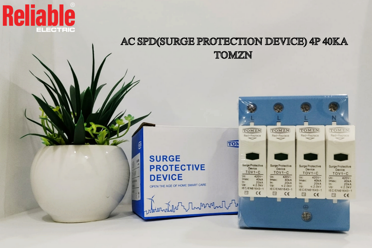 AC SPD 4P, 3P+N 10KA, 20KA, 40KA,60KA upto 440V, Tomzn, House Surge Protector, Protective Low-voltage Arrester Device By Reli