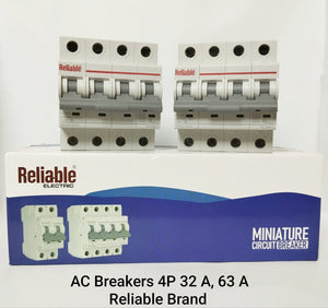 4P 32A AC, Reliable Breaker MCB, C type, 230/400V~ 50HZ/60HZ Miniature Circuit Breaker By Reliable Electric