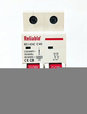 2P, 32A, 63A AC, Reliable Breaker MCB, C type 230/400V~ 50HZ/60HZ Miniature Circuit Breaker By Reliable Electric