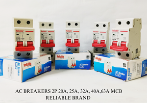 2P,20A, 25A, 32A, 40A 63A AC, Reliable Breaker MCB, C type 230/400V~ 50HZ/60HZ Miniature Circuit Breaker By Reliable Electric