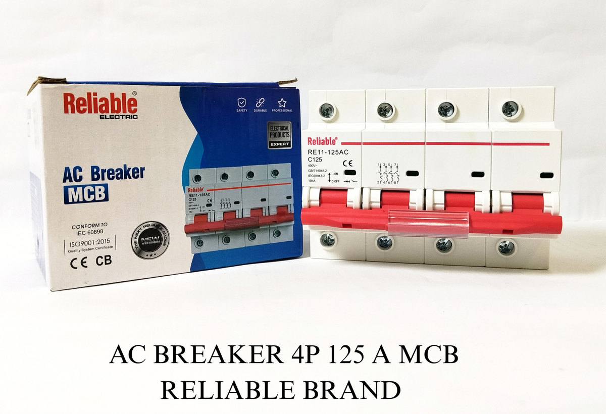 4P 125A AC, Reliable Breaker MCB, C type, 230/400V~ 50HZ/60HZ Miniature Circuit Breaker By Reliable Electric