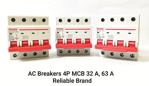 4P 32A, 63A AC, Reliable Breaker MCB, C type, 230/400V~ 50HZ/60HZ Miniature Circuit Breaker By Reliable Electric
