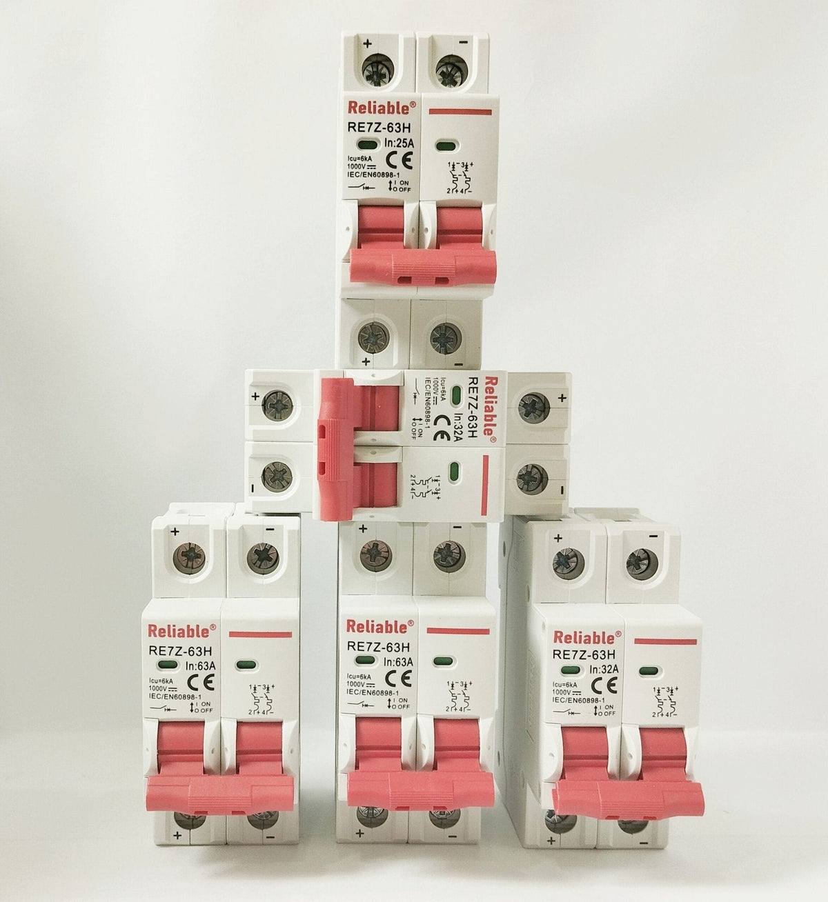 2P DC MCB 1000V, 25A, Direct Current Breaker Reliable Miniature Circuit Breaker For Solar PV System By Reliable Electric