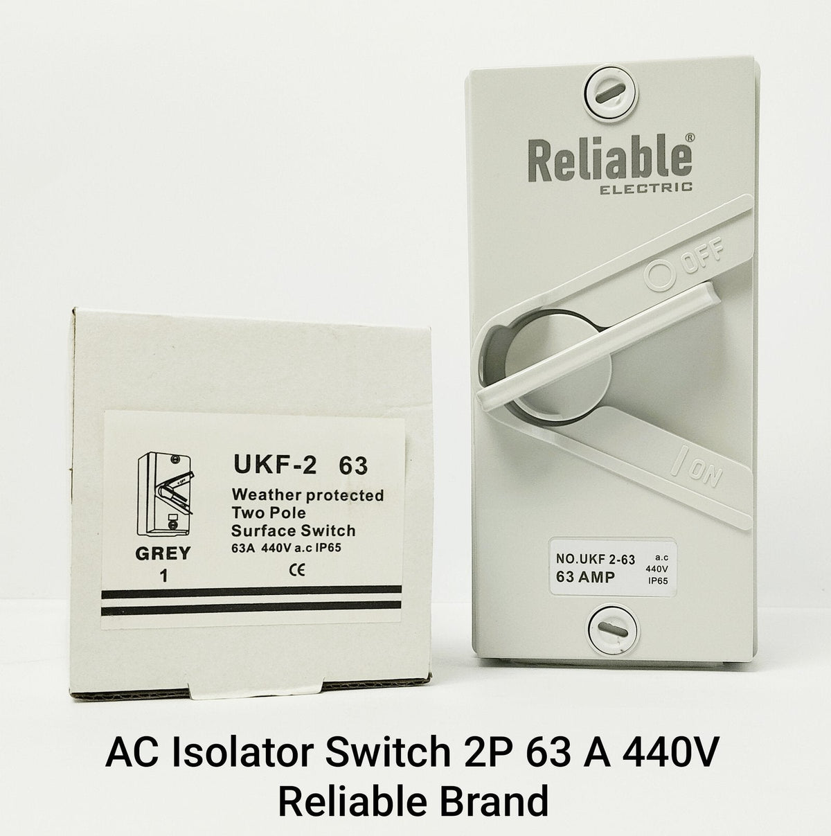 63A 2P 440V/ 220A, Reliable, AC Isolating switch, Waterproof EV Charger Switch, AC Isolator Switch, IP66 Rating, Indoor / Out