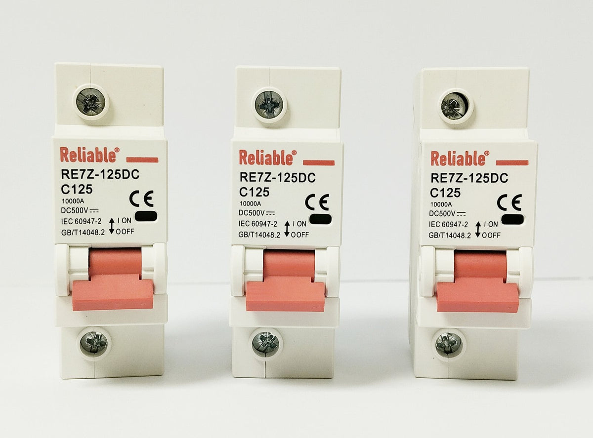 1P DC 125A MCB 500V, Direct Current Breaker Reliable Miniature Circuit Breaker For Solar PV System By Reliable Electric