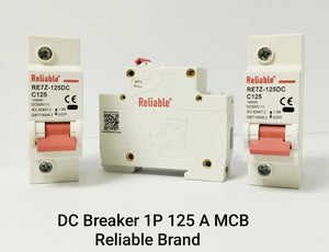 1P DC 125A MCB 500V, Direct Current Breaker Reliable Miniature Circuit Breaker For Solar PV System By Reliable Electric