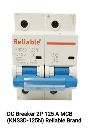 2P DC 125A MCB 1000V, Direct Current Breaker Reliable Miniature Circuit Breaker For Solar PV System By Reliable Electric 1