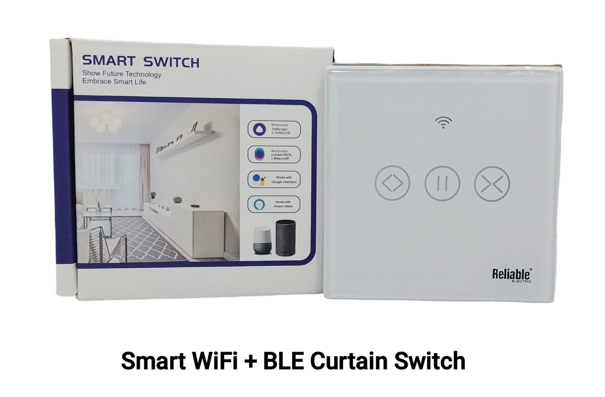 Smart Curtain Switch, Wireless Modern Remote Control, Work With Google Home, Tuya, Smart Life, Alexa, Wifi, Bluetooth, ZigBee