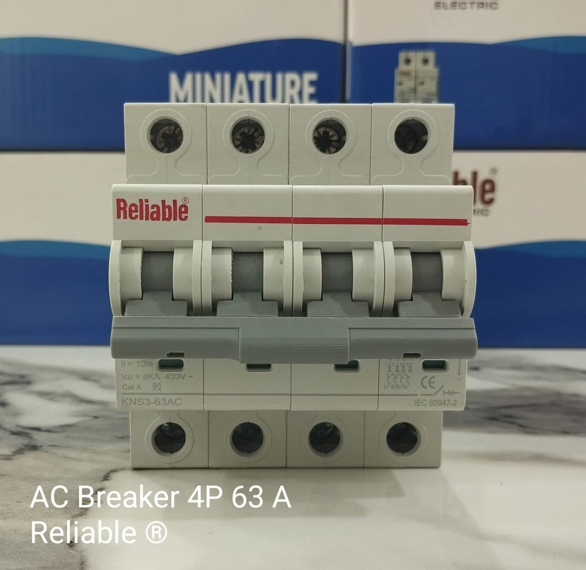 4P 63A AC, Reliable Breaker MCB, C type, 230/400V~ 50HZ/60HZ Miniature Circuit Breaker By Reliable Electric