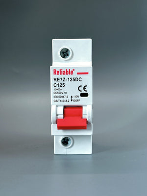 1P DC 125A MCB 500V, Direct Current Breaker Reliable Miniature Circuit Breaker For Solar PV System By Reliable Electric
