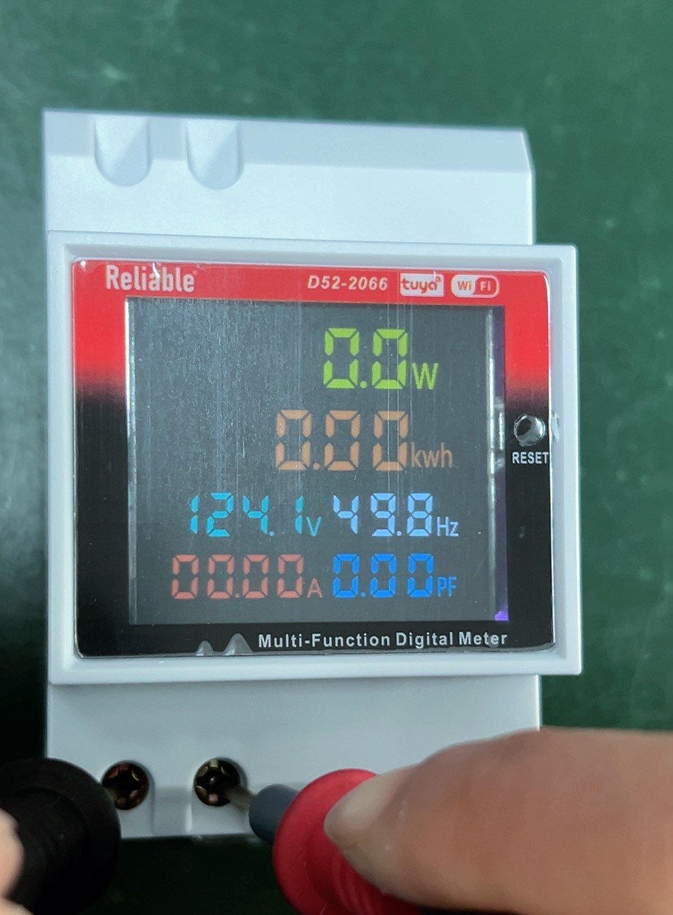 WIFI Smart 6IN1 Meter, Reliable Din Rail AC Monitor 110V 220V 100A Voltmeter Current Power Factor Active kWh Energy Frequency