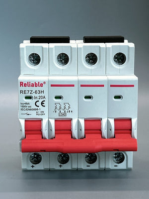 4P 20A DC 1000V, MCB, Direct Current Breaker Reliable, Miniature Circuit Breaker For Solar PV System By Reliable Electric