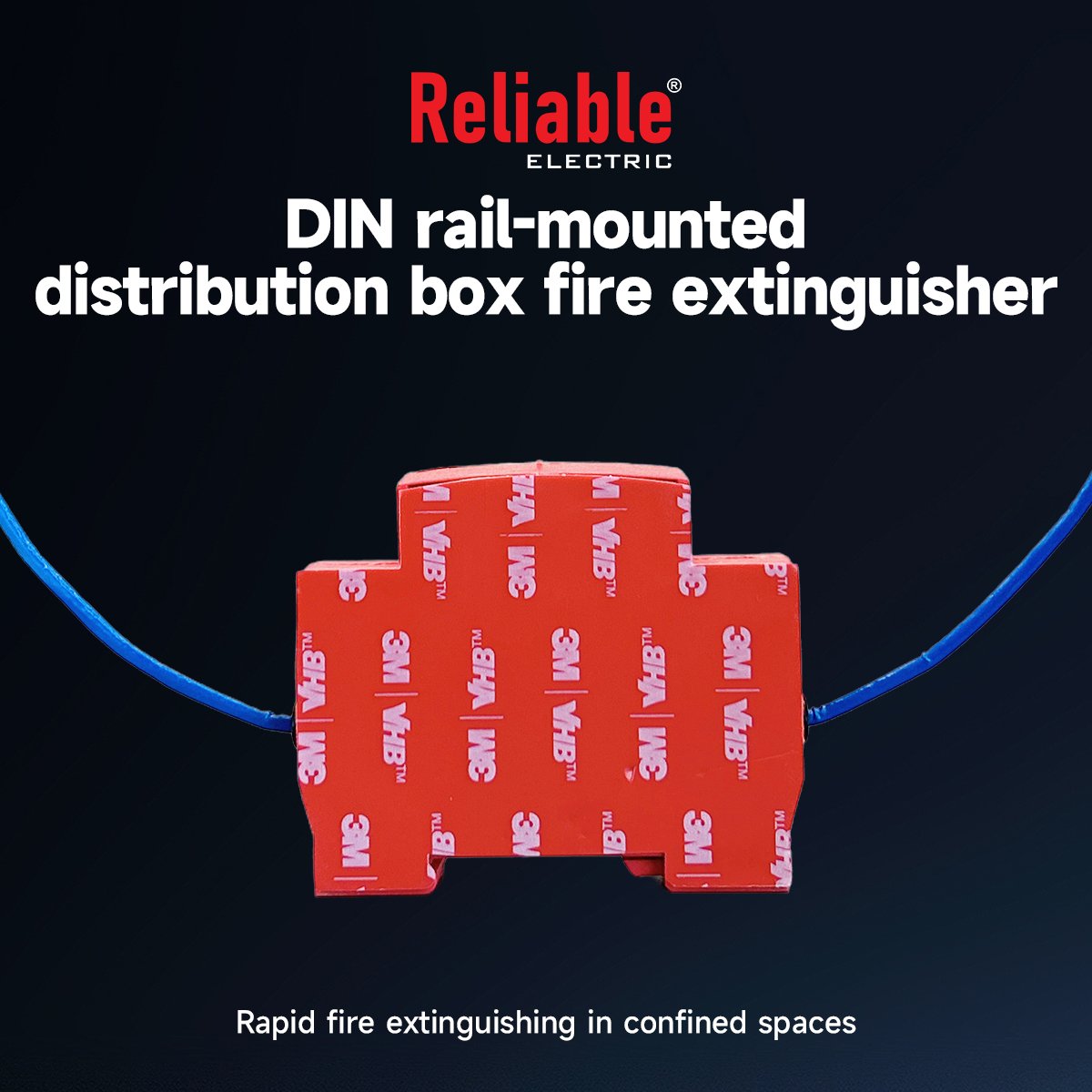 Automatic Fire Extinguishing Device 1P , Reliable, Din Rail Flame-retardant Device, Double End Strong Double Sided Adhesive C