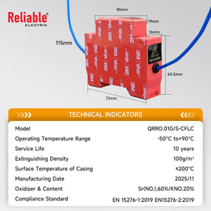 Automatic Fire Extinguishing Device 1P , Reliable, Din Rail Flame-retardant Device, Double End Strong Double Sided Adhesive C