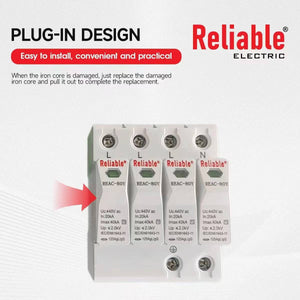 AC SPD 4P, 3P+N 10KA, 20KA, 40KA,60KA upto 440V, Reliable, House Surge Protector, Protective Low-voltage Arrester Device By R
