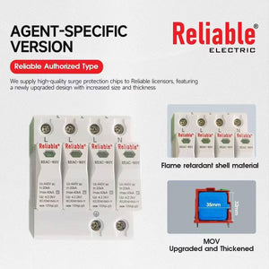 AC SPD 4P, 3P+N 10KA, 20KA, 40KA,60KA upto 440V, Reliable, House Surge Protector, Protective Low-voltage Arrester Device By R