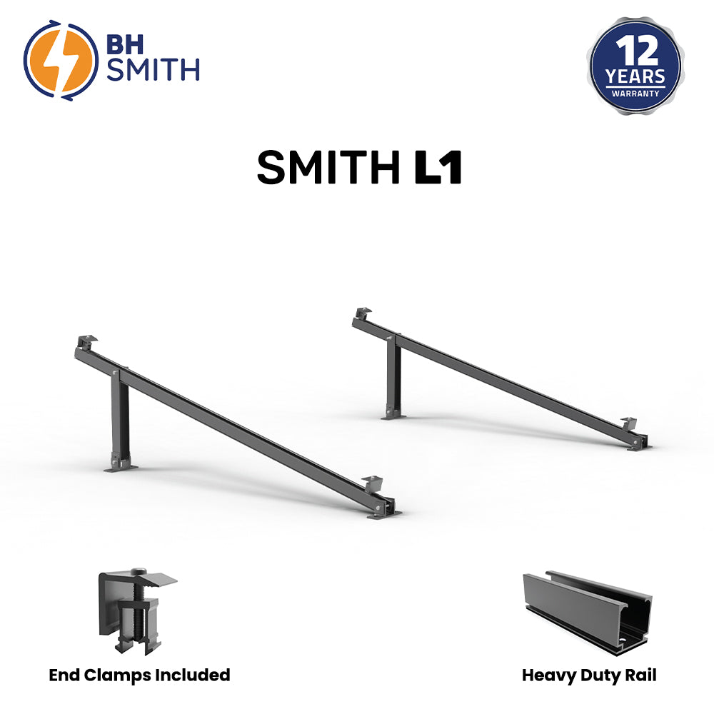 BHS Aluminium Smith L1 Solar Structure with clamps For Single Solar Panel