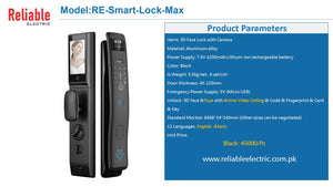 Smart Door Lock with Video Calling, Intelligent Digital Lock, Security Code, Card, Unlock Fully Automatic, TTlock, Tuya, WiFi