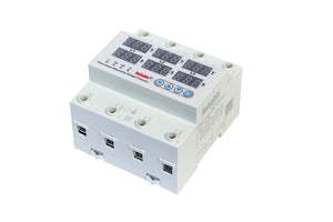 3 Phase 63A, VA Control Device, Reliable Din rail, adjustable Over Under Voltage, current limit protection, Relay, VA Protect