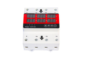 3 Phase 80A, VA Control Device, Reliable Din rail, adjustable Over Under Voltage, current limit protection, Relay, VA Protect