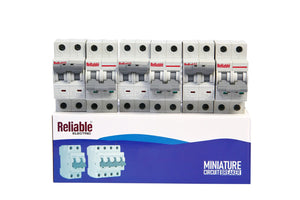 2P, 32A, 63A AC, Reliable Breaker MCB, C type 230/400V~ 50HZ/60HZ Miniature Circuit Breaker By Reliable Electric