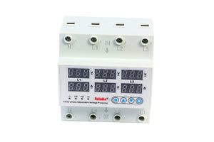 3 Phase 63A, VA Control Device, Reliable Din rail, adjustable Over Under Voltage, current limit protection, Relay, VA Protect